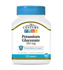Калий 21st Century Potassium Gluconate 595mg 110tabs